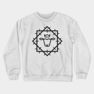 Lamb of God in a crown and framed with a crown of thorns Crewneck Sweatshirt